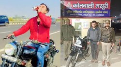 Video: बुलेट पर सवार होकर पी रहा था बीयर, वीडियो वायरल हुआ तो पुलिस ने काटा 31 हजार का चालान