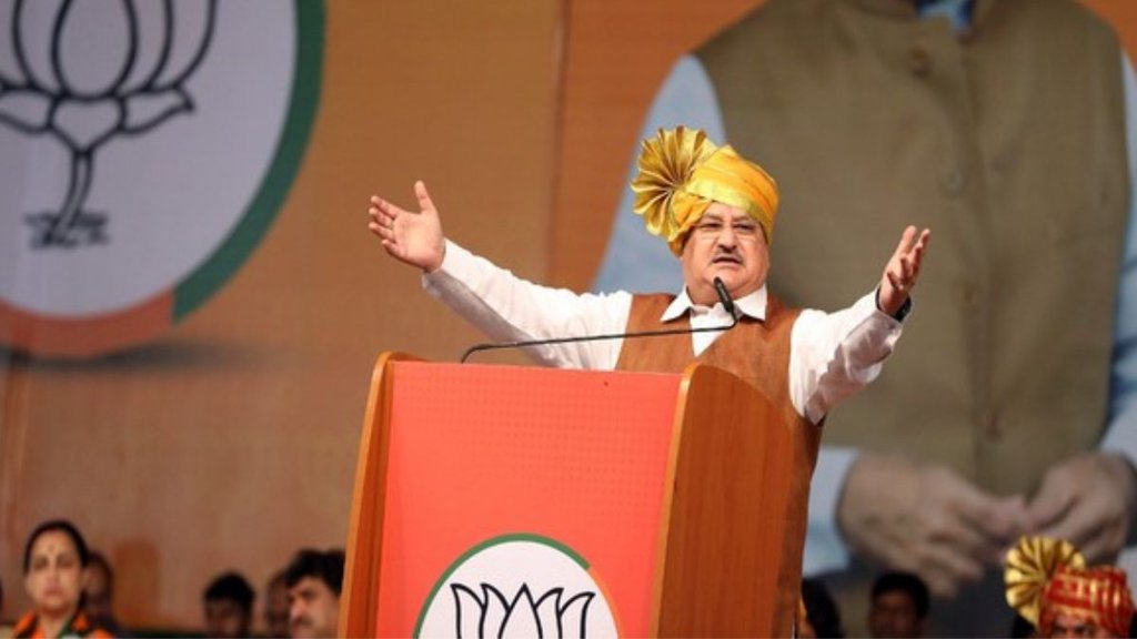 jp Nadda in Ghazipur, Ghazipur rally bjp jp nadda, Nadda targets BSP MP in Ghazipur rally