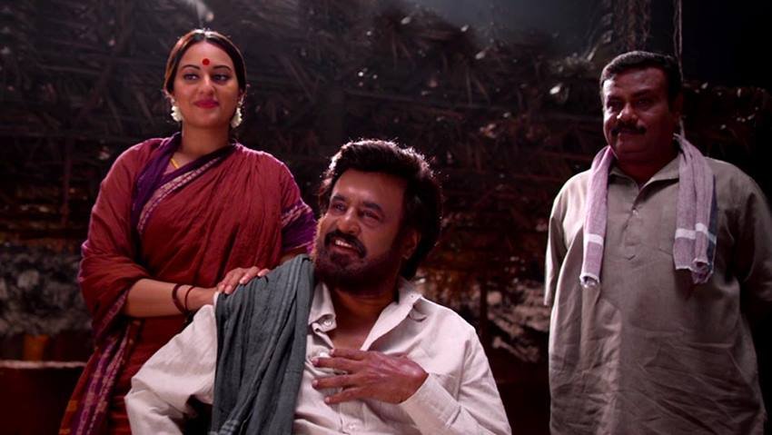Sonakshi Sinha and Rajnikanth