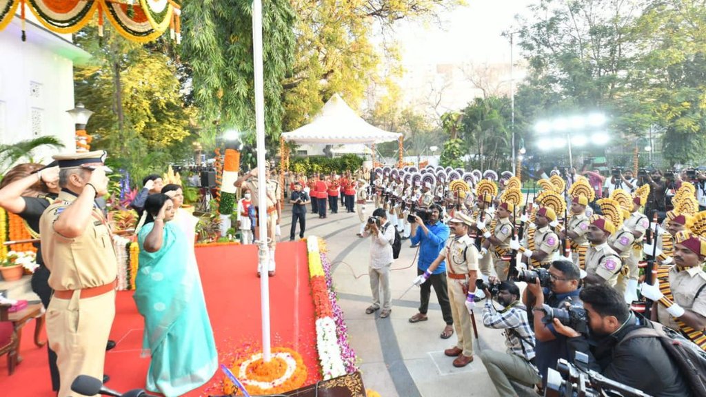 Republic Day, Telangana Raj Bhavan, Tamilisai Soundararajan