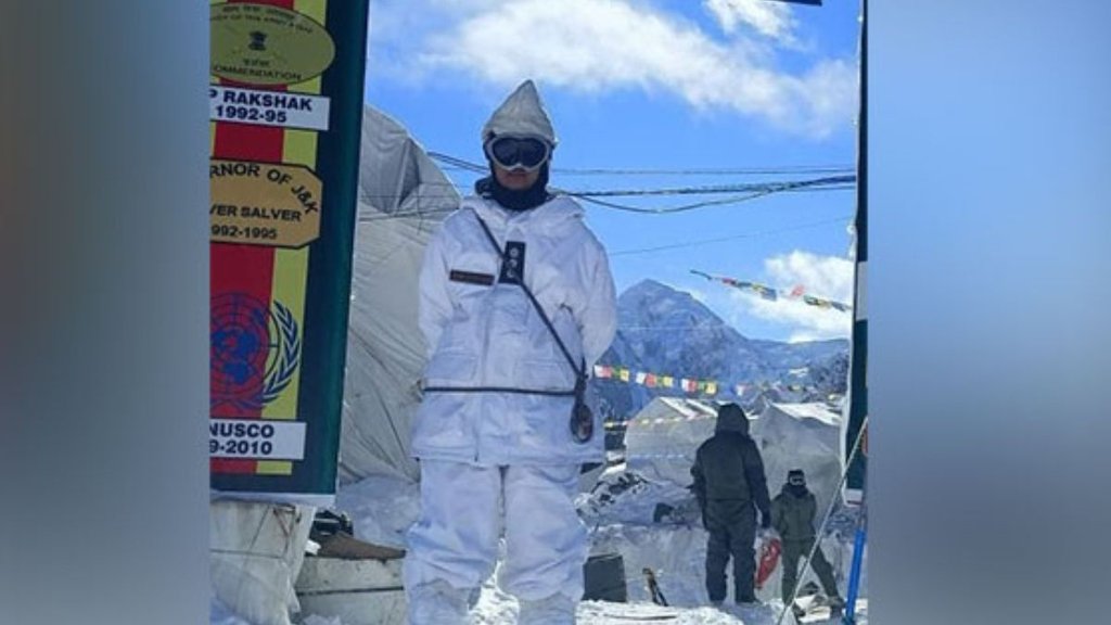 यह पहली बार है जब किसी सैन्य महिला अधिकारी को सियाचिन ग्लेशियर में वास्तविक पोस्ट पर सक्रिय रूप से तैनात किया गया है। (Photo : ANI)