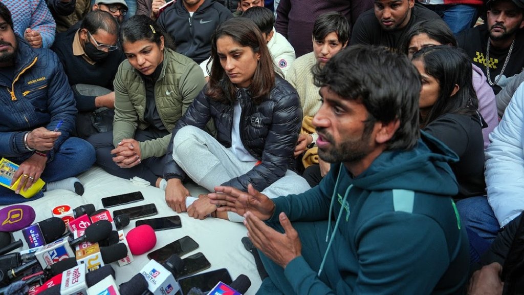 wrestlers protest | Brij Bhushan Singh | WFI President News