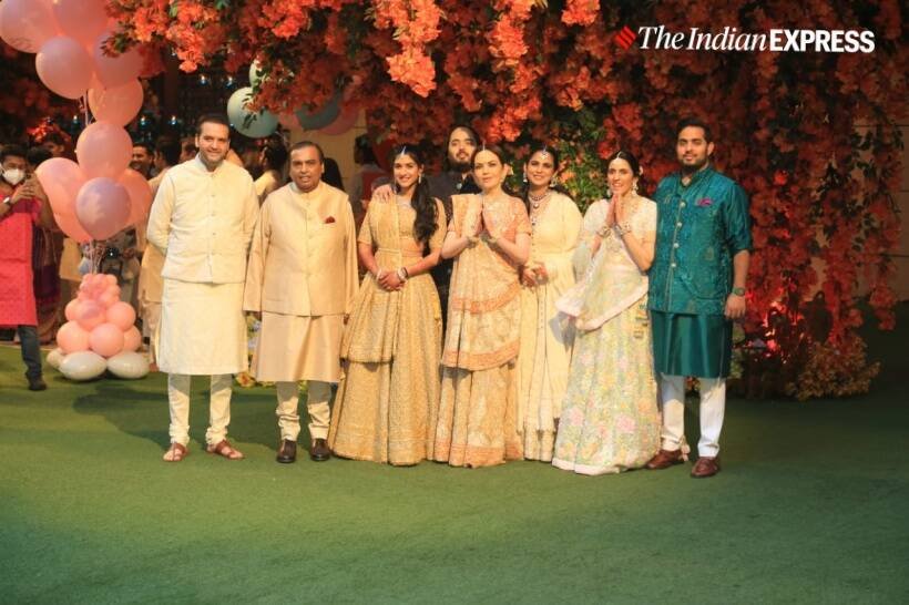 Ambani family During Anant Ambani Engagement