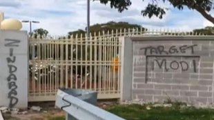 australia| hindu temple attacked| melbourne|