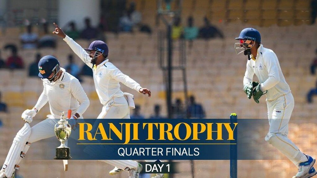ranji trophy 2023 | ranji trophy live score | ranji trophy quarter finals day 1