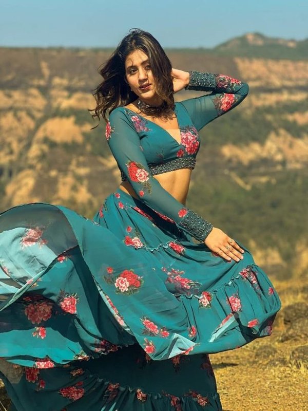 ANJALI ARORA IN BLUE LEHENGA-CHOLI