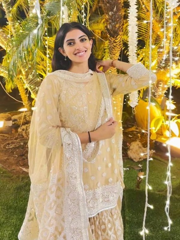 NAVYA NANDA IN YELLOW SHARARA LOOK