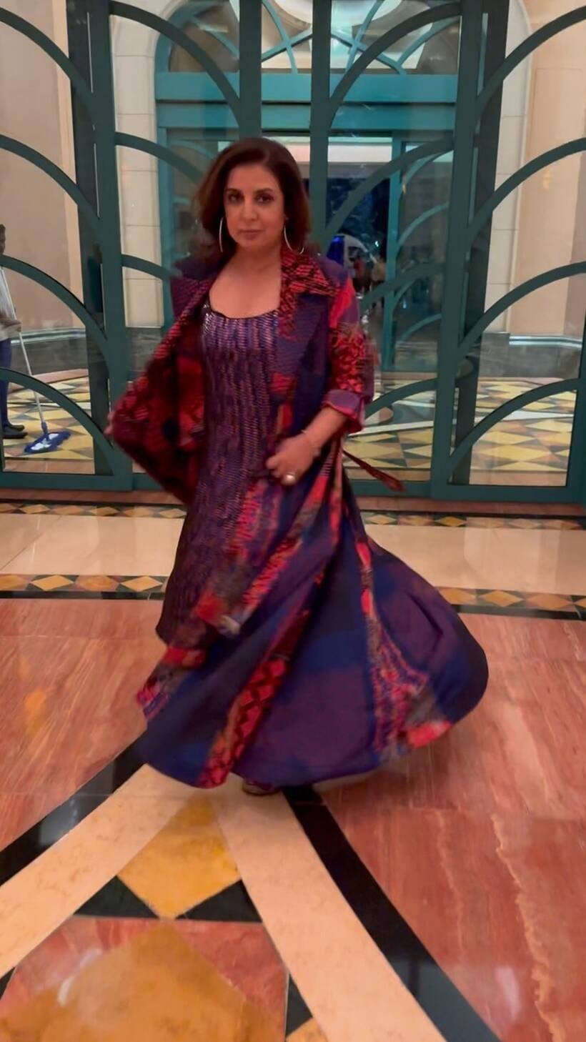 इस कार्यक्रम से पहले फराह खान ने अपनी ये फोटो शेयर की थी। (Photo: Farah Khan/Instagram)