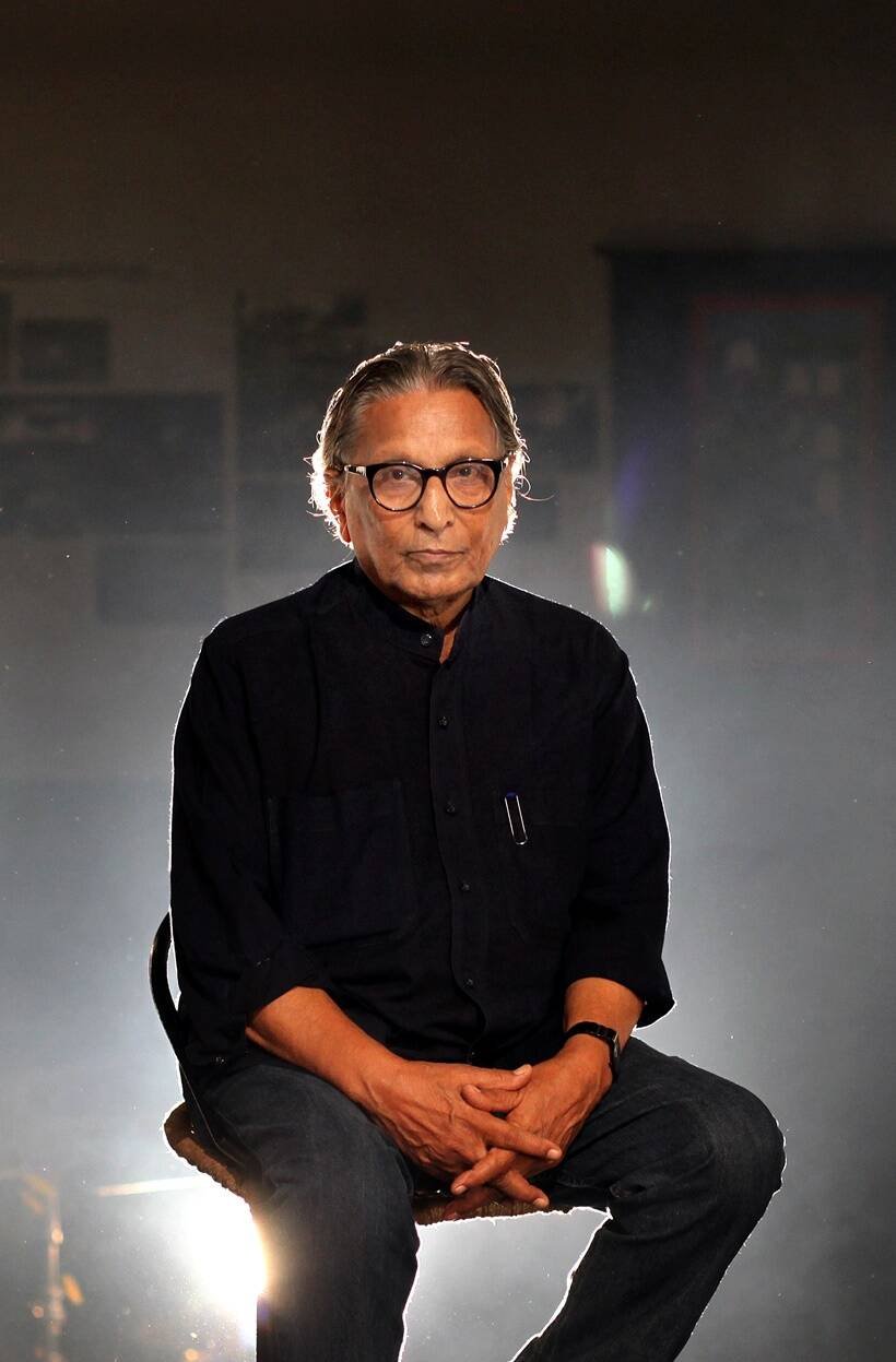 BV Doshi posing at the National Galley of Modern Art in New Delhi on Oct 7, 2014. 
