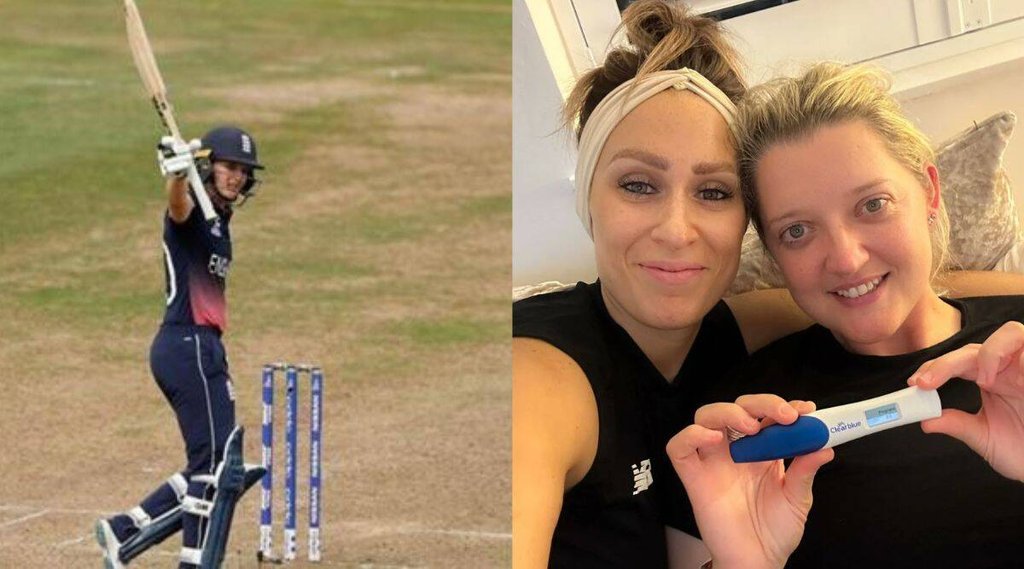 सराह टेलर की पार्टनर डायना बनने वाली हैं मां। (फोटो - Sarah Taylor Twitter)