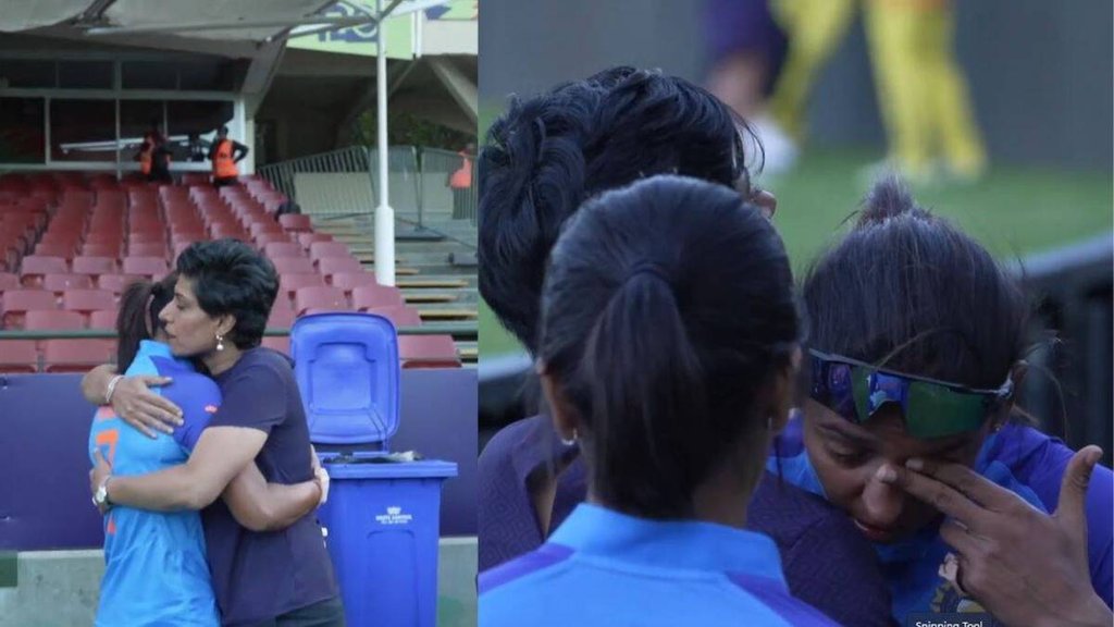 Harmanpreet Kaur, Harmanpreet Kaur Crying, Harmanpreet Kaur In Tears, Anjum Chopra and Harmanpreet Kaur
