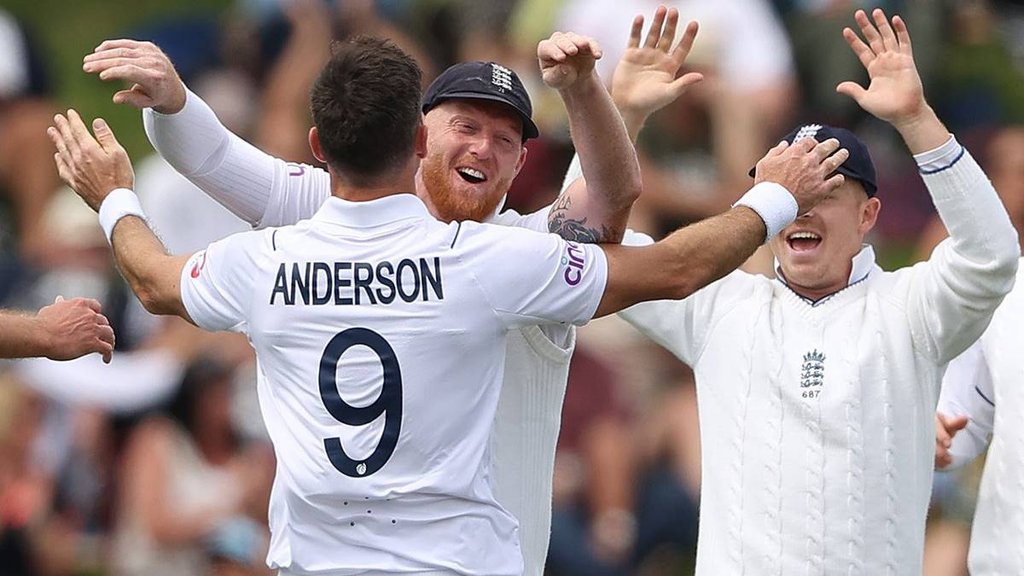 ENG vs NZ | England | Harry Brook | Double century | James Anderson | Jack Leach | wreak havoc | New Zealand | Stacked | Play cards |