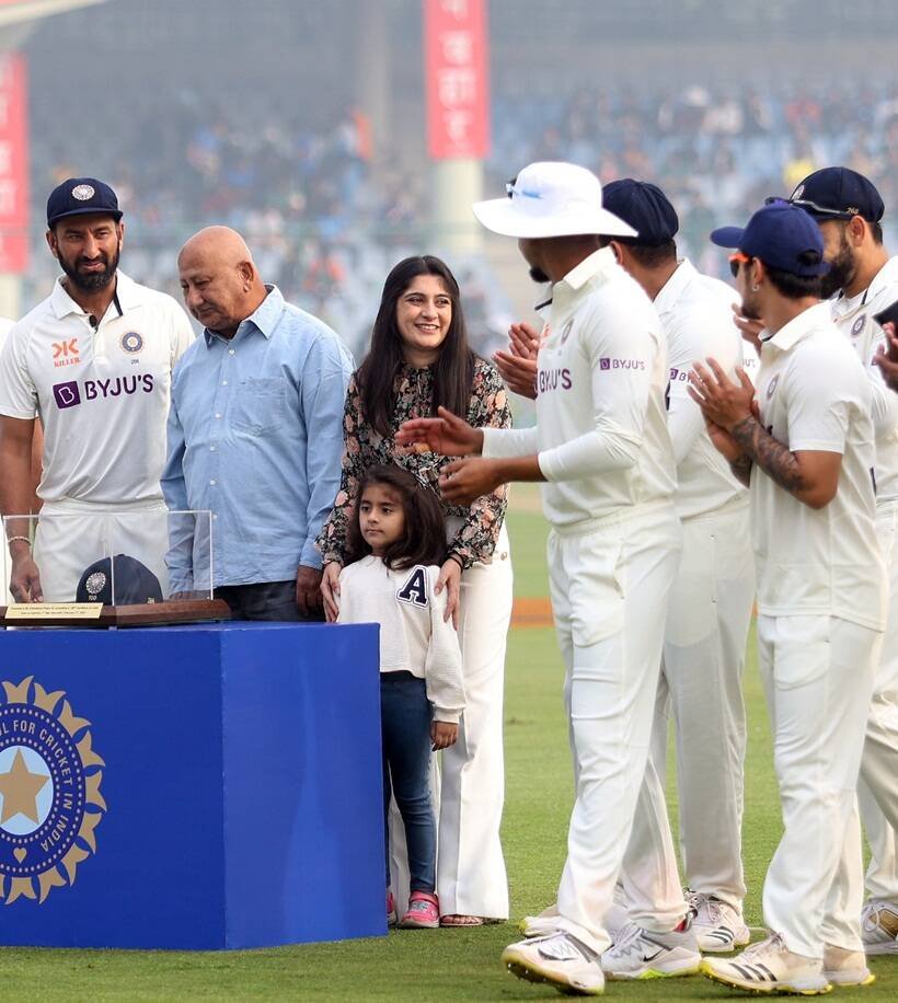 Cheteshwar Pujara in his 100th Test