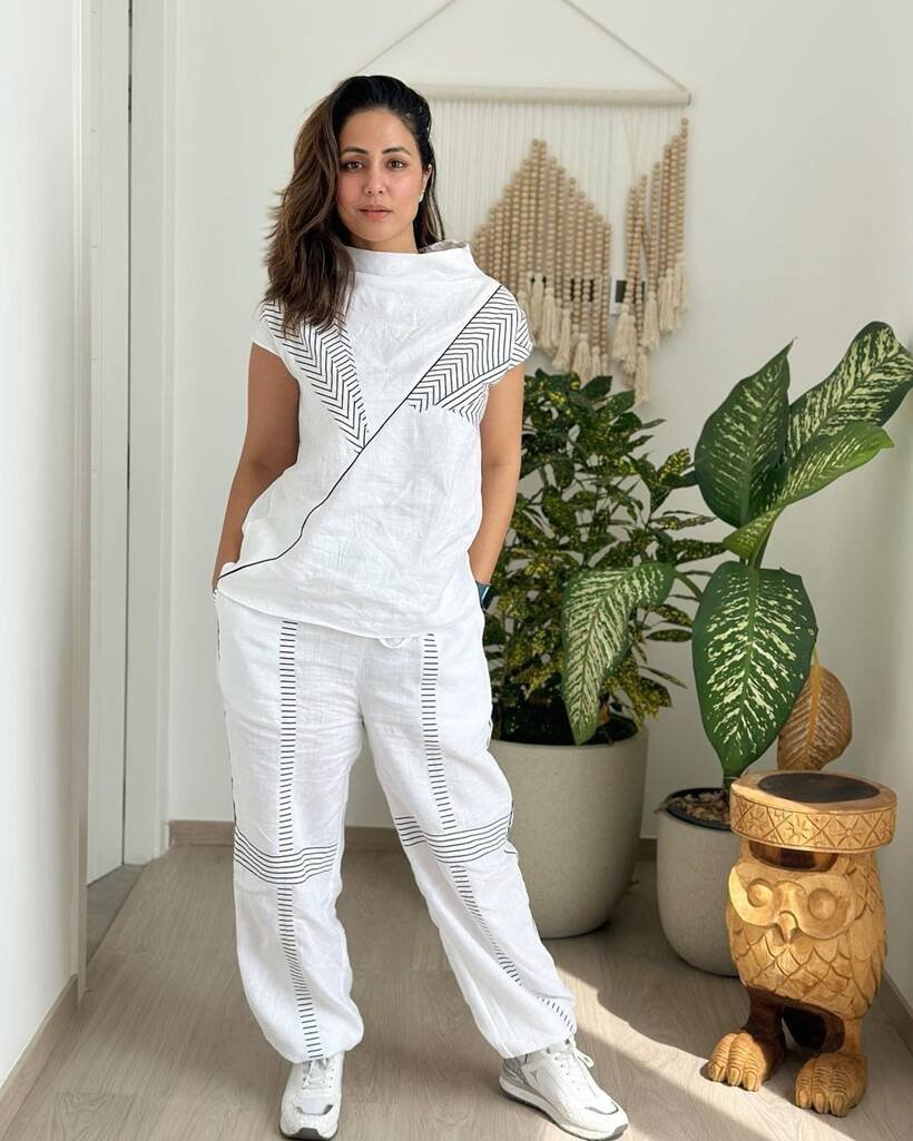 Hina Khan in white dress