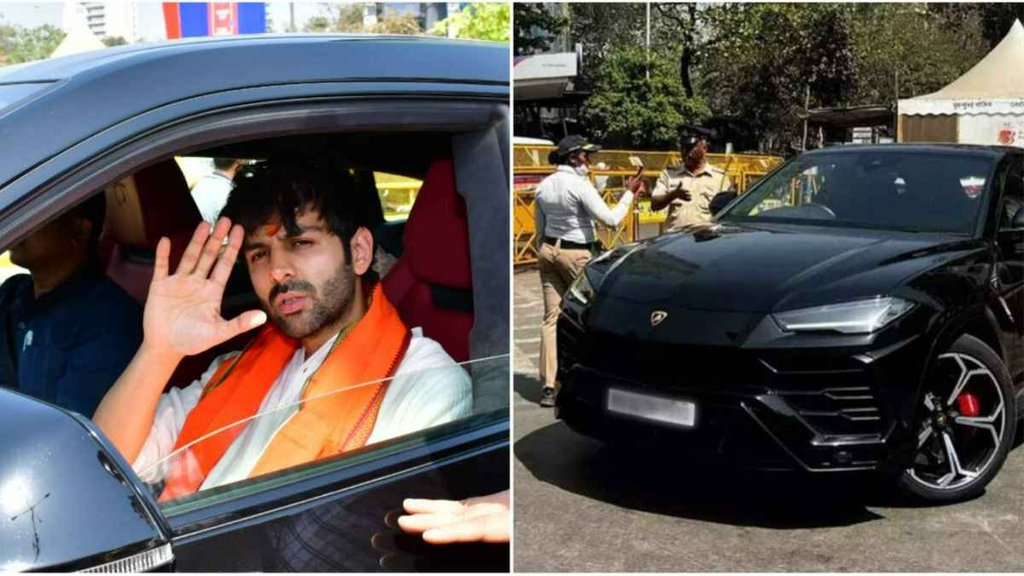 Kartik Aaryan की कार का Mumbai Traffic Police ने चालान काटा (Photo: Varinder Chawla, Mumbai police/Twitter)