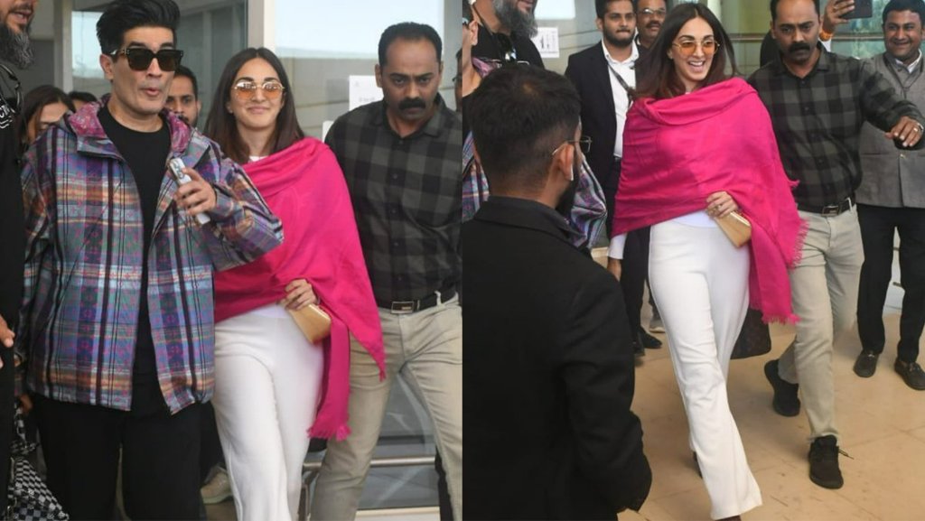 Kiara Advani| Sidharth Malhotra | Pink Scarf