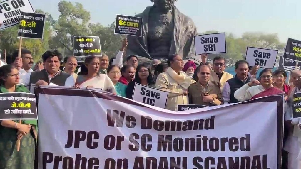 opposition Protest | Parliament | Adani Row