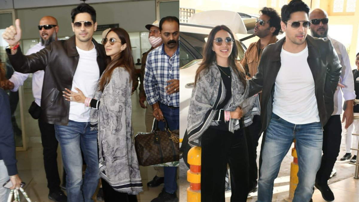 sidharth kiara delhi airport after wedding| sidharth malhotra kiara advani, sid kiara