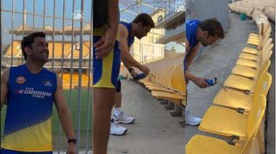 IPL 2023| MS Dhoni painting| CSK| Chepuk Stadium