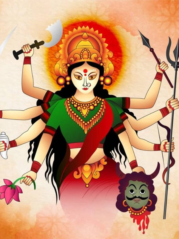 MAA DURGA AND 9 BHOG