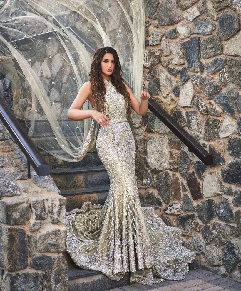 Nargis Fakhri in silver dress