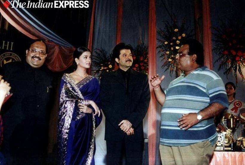 Satish Kaushik with Anil kapoor and Aishwarya rai