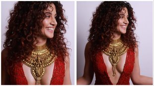 Tapsee Pannu, Tapsee Pannu Red dress