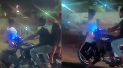 बुलेट पर सवार थे तीन लोग, चौथा पहिये पर बैठा था; वीडियो देख भड़के लोग बोले- इनको गाड़ी देता कौन है?