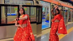 दिल्ली मेट्रो के सामने महिला ने भोजपुरी गाने पर किया जोरदार डांस, लोग देने लगे ऐसी सलाह