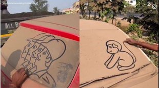 Dust-filled-car