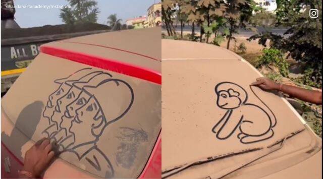 Dust-filled-car