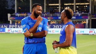 Dwayne Bravo and Kieron Pollard CSK vs MI