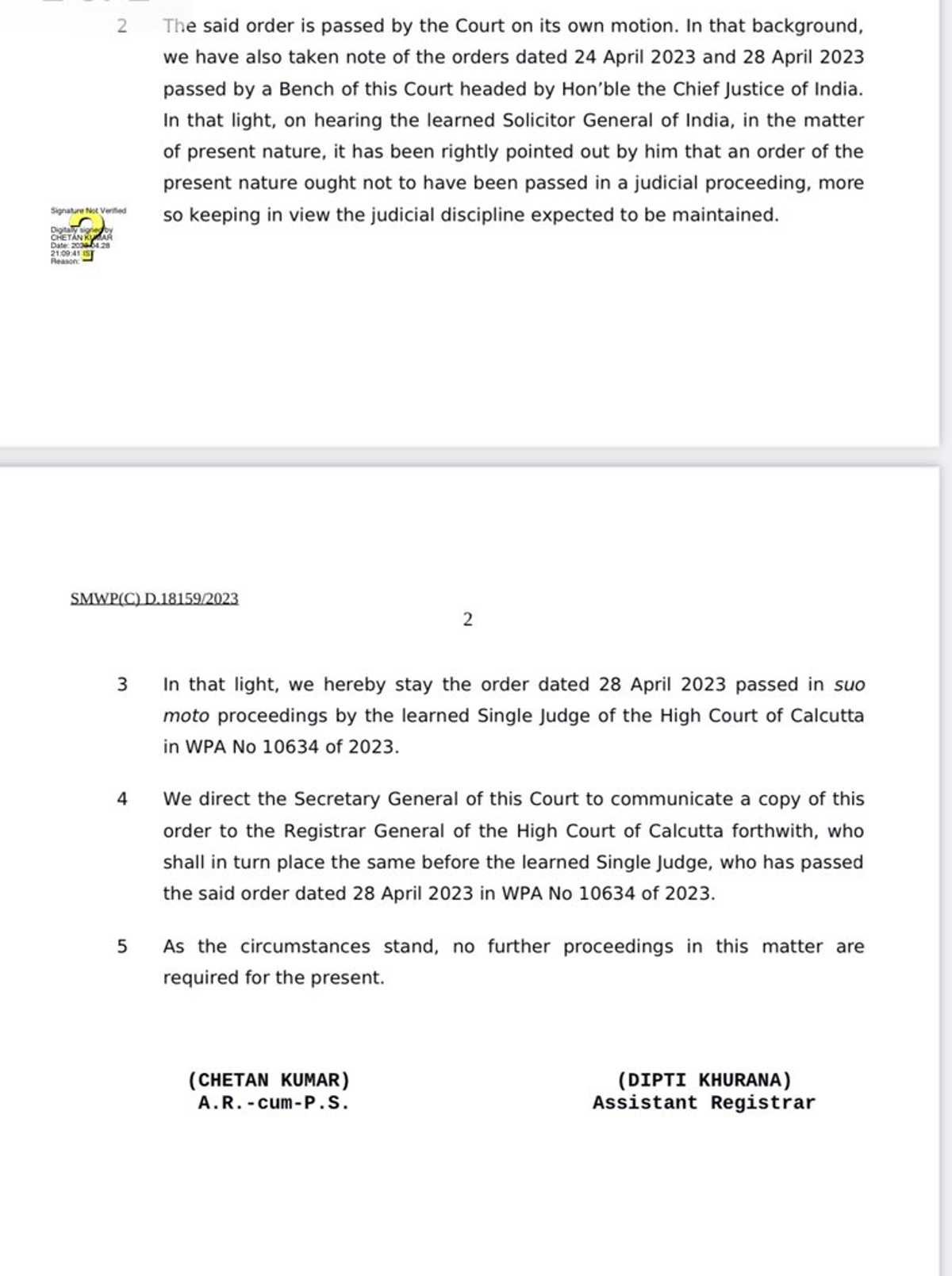 SC Order