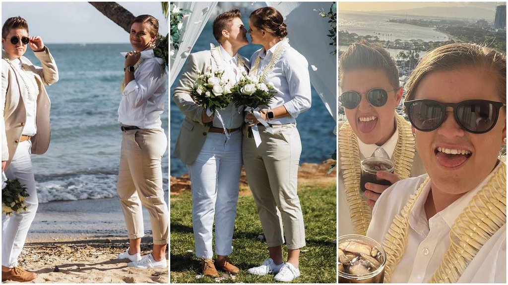 Jess Jonassen Sarah Gooderham Gay wedding