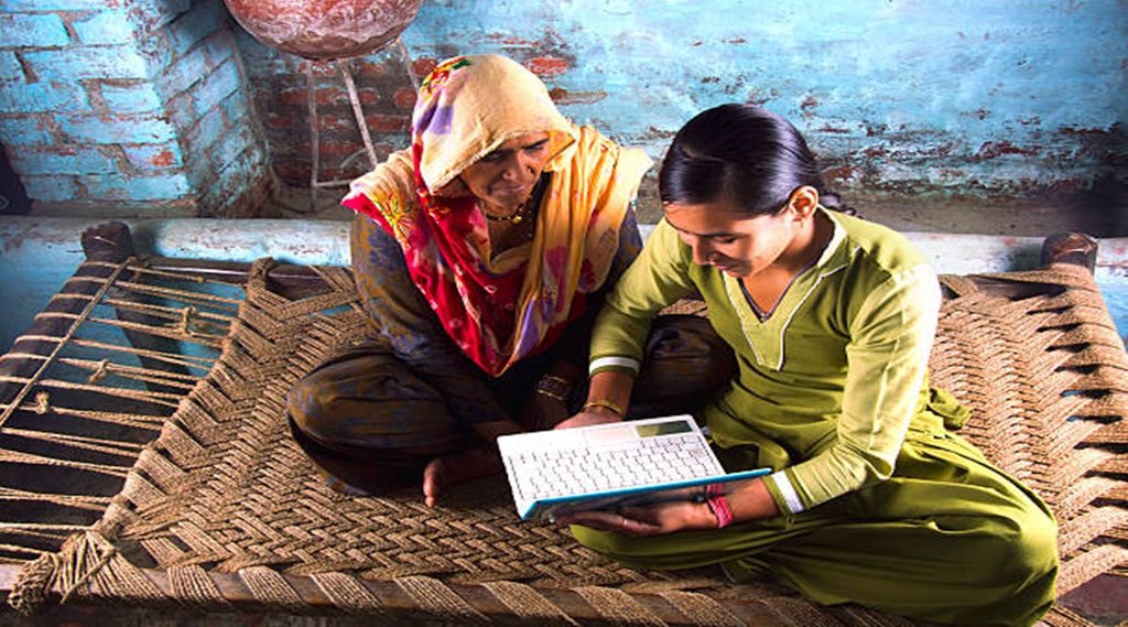 Laptop village women