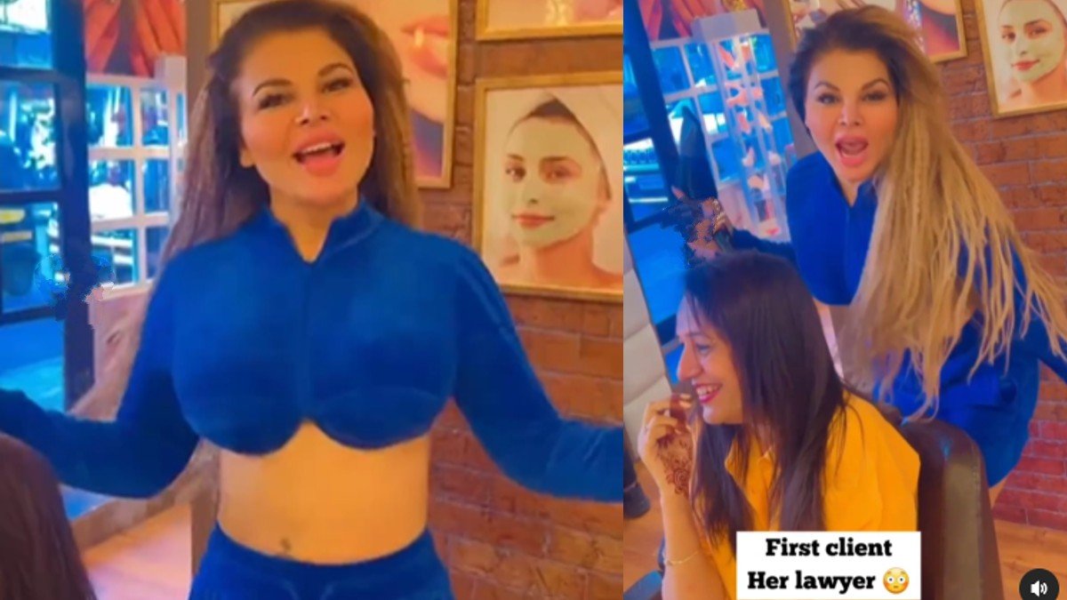 Rakhi Sawant Becomes Makeup and hairstyle artist Latest video