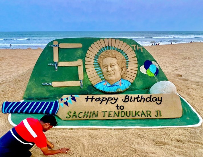 Sachin Tendulkar| Sachin Tendulkar Birthday| Sachin Tendulkar Sand Art