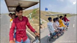 ना पेट्रोल चाहिए, ना डीजल…युवक ने कबाड़ से बना दी सात सीट वाली बाइक; लोग बोले- कमाल है भाई