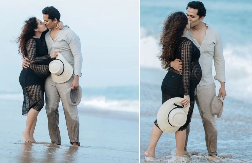 Pregnant South Actress Gets Romantic With husband