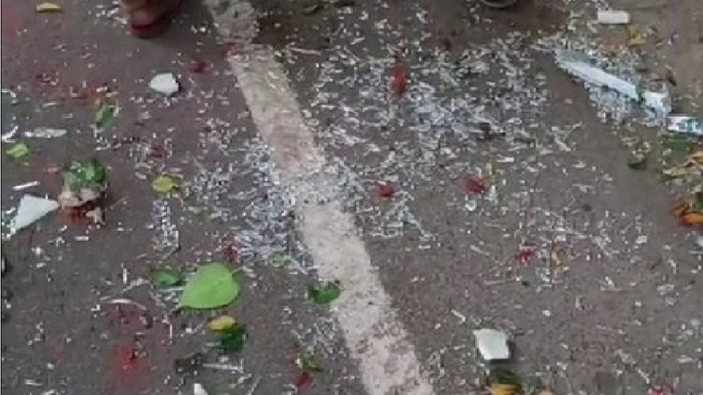 Stone Pelting in Etawah