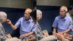 बीमार पत्नी को ट्रेन में प्यार से खाना खिलाते बुजुर्ग का वीडियो वायरल, लोगों ने यूं किया रिएक्ट