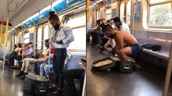 मेट्रो में कपड़े खोल साबुन से नहाने लगा शख्स, हरकत देख हर कोई रह गया हैरान, वीडियो वायरल