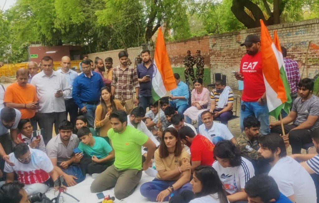 wrestlers protest | delhi wrestlers protest | brij bhushan singh news