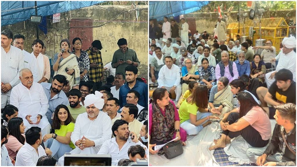 Wrestlers Protest | Brinda Karat | Former Haryana CM Bhupinder Singh Hooda | Jantar Mantar | New Delhi | Wrestlers Protest | Brinda Karat | Former Haryana CM Bhupinder Singh Hooda | Jantar Mantar | New Delhi |