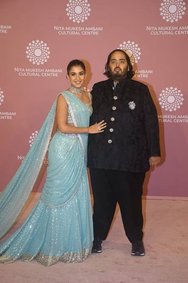 Radhika Merchant Anant Ambani in nita mukesh ambani ambani cultural centre opening ceremony