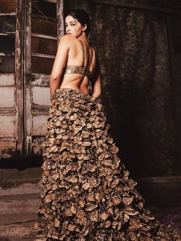 ANANYA PANDAY IN DRY LEAVES DRESS