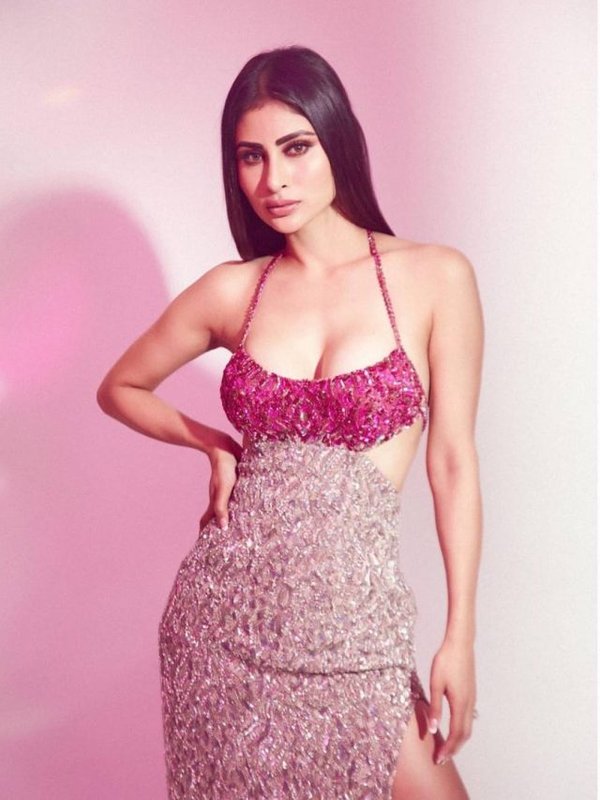 MOUNI ROY IN SLIT DRESS