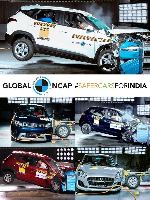 ग्लोबल एनसीएपी के अनुसार भारत में 10 सबसे असुरक्षित कारें