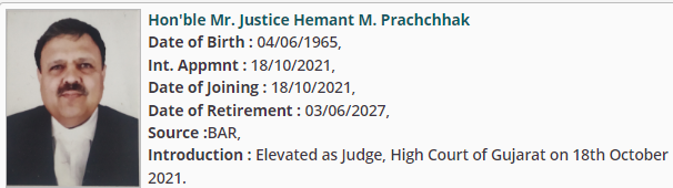 Justice Hemant Prachchhak