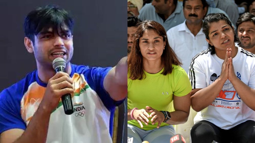 vinesh phogat, wrestlers protest, neeraj chopra